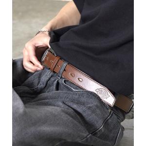ベルト Dickies/ディッキーズ ブランドロゴ ドロップピンホール レザーワークベルト 秋 秋服 2026年秋冬 メンズ レディース
