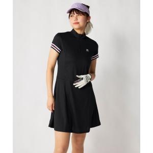 ワンピース 「FILA GOLF:フィラゴルフ」レディースハーフジップワンピース　ゴルフ