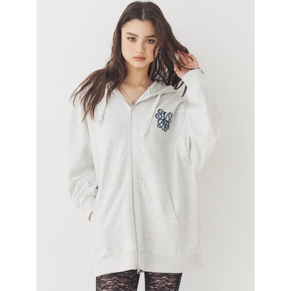 パーカー Lovingグラフィックジップパーカー　春服 レディース