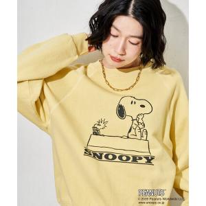 トレーナー スウェット 「Snoopy」ヴィンテージライク プリントスウェット レディース