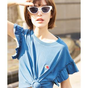 tシャツ FRUIT OF THE LOOM × FREAK'S STORE/フルーツオブザルーム 別注 ピグメントフリルTシャツ レディース