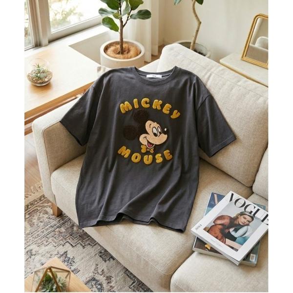 tシャツ 「DISNEY/ディズニー」ミッキーマウス サガラ刺繍半袖Tシャツ レディース