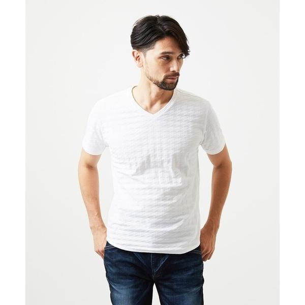 tシャツ 「日本製」千鳥リンクスVネック半袖カットソー メンズ