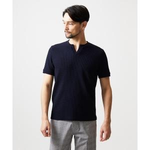 tシャツ キーネックウェーブ半袖カットソー メンズ