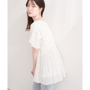 ブラウス シャツ 「osono」ねじり袖ペプラムチュニック レディース