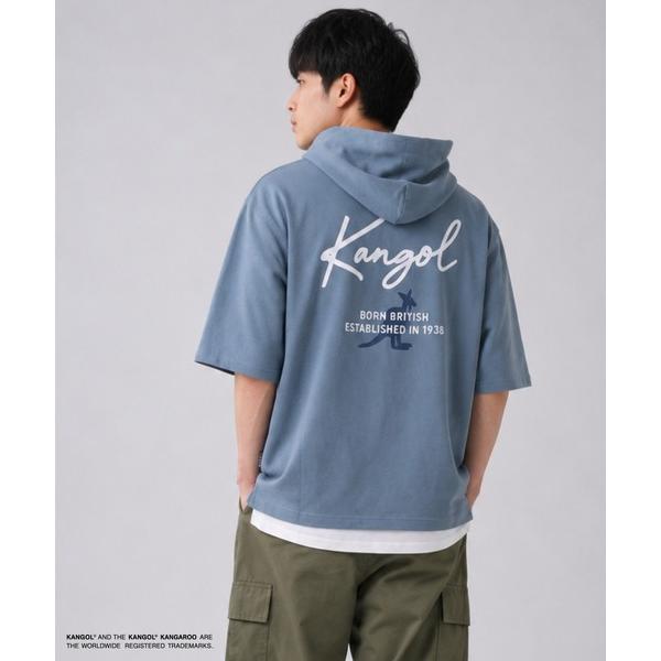 パーカー 「KANGOL /カンゴール」Mac-House別注 フェイクレイヤード半袖プルオーバーパ...