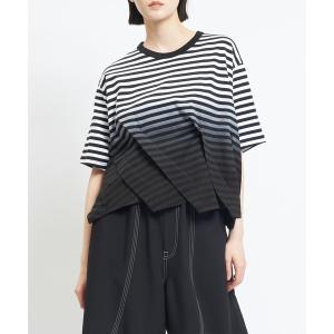 tシャツ グラデーションタックＴ レディース メンズ