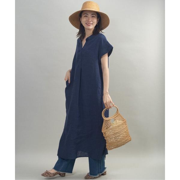ワンピース リネン カフタンワンピース