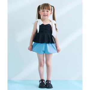 水着 「SWIM」「UVカット」レーストップス・バルーンパンツセパレート水着 キッズ 子供 女の子