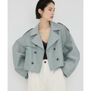 トレンチコート コート 「CLANE/クラネ」SHEER SHORT TRENCH JACKET/シアーショートトレンチジャケット レディース