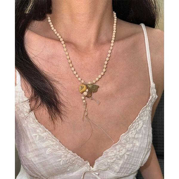 ネックレス Lovely Heart Pearl Necklace レディース
