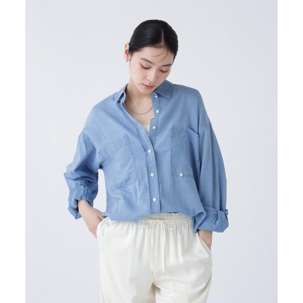 ブラウス シャツ 「365ユーティリティ」マルチWAYシアーデニムシャツ レディース