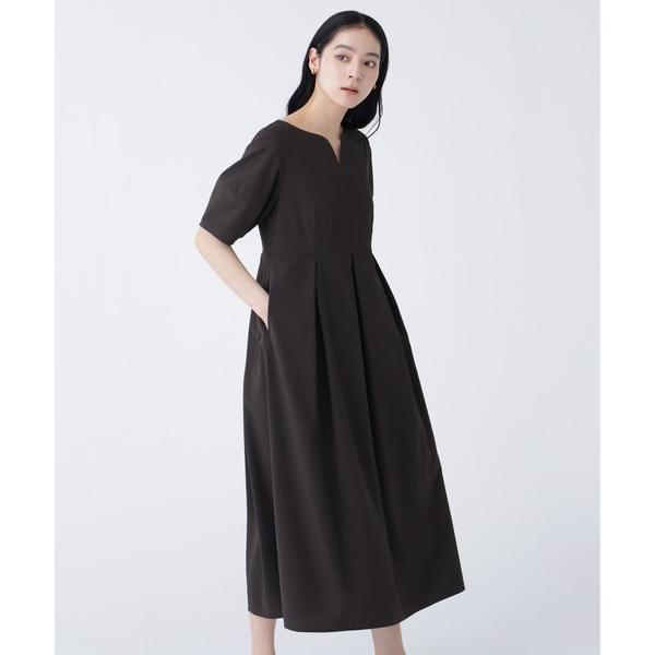 ワンピース 「ユーティリティ」通気性の良い楽ちんキレイ見えシアーサッカーワンピース