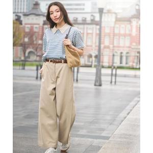 パンツ ツイルワイドパンツ レディース