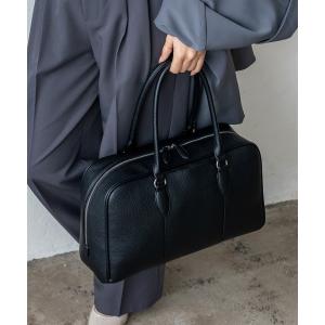 ボストンバッグ A4対応 ミニマルボストンバッグ 横長 ラウンドファスナー レディース メンズ