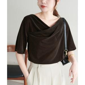 tシャツ 「Noka」接触冷感ドレープ半袖T レディース