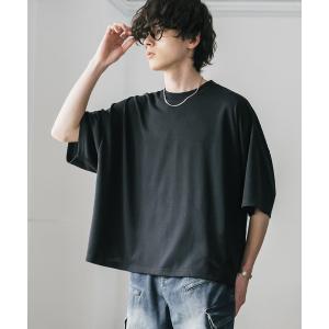 tシャツ AIR TEC+ 接触冷感・遮熱・UVカット 多機能オーバーサイズショート丈半袖Tシャツ メンズ レディース