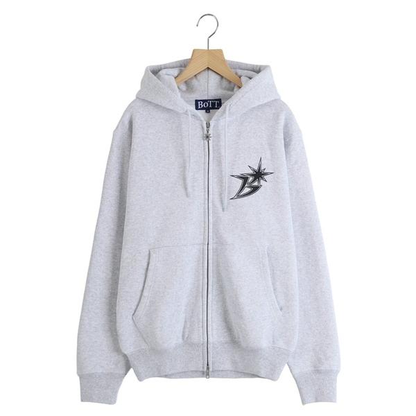 パーカー BOTT / ボット：B Logo Zip Hoodie：BOTT-25AW-35「WAX...