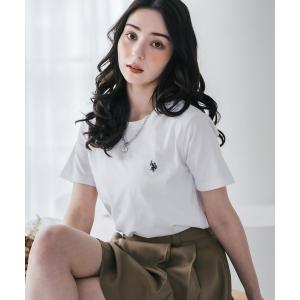 tシャツ 半袖 U.S. POLO ASSN. W's 別注コラボワンポイントロゴ刺繍半袖Tシャツ レディース