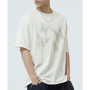 tシャツ 「mahagrid/マハグリッド」PIGMENT BUTTERFLY GOTH TEE/ピグメント バタフライ ゴス Tシャツ