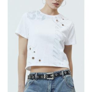 tシャツ 「mahagrid/マハグリッド」TRUTH EYELET TEE/トゥルース アイレット Tシャツ レディース