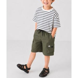 ハーフパンツ パンツ 短パン NAVY カーゴハーフパンツ はっ水・ドライタッチ 軽量リップストップ ウエスト総ゴム仕様 キッズ 子供服 男の子