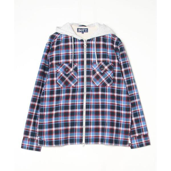シャツ BOTT / ボット：Hooded Flannel Shirt：BOTT-25AW-15「W...