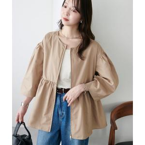 ブラウス シャツ 「WEB限定」ペプラムWジップシャツ レディース