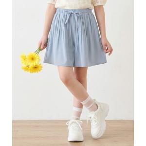 ワイドパンツ パンツ 「SARARI/サラリ」 接触冷感 けしプリーツ ショートパンツ キッズ 子供服