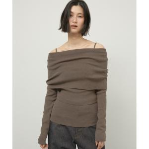 ニット セーター 「LA PEAU DE GEM」two piece off shoulder knit/2ピースオフショルダーニット レディース