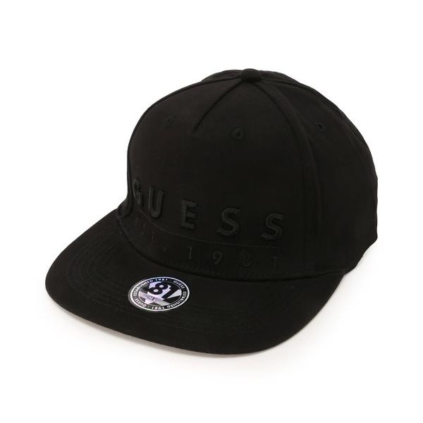 「Guess」 キャップ MEDIUM ブラック メンズ