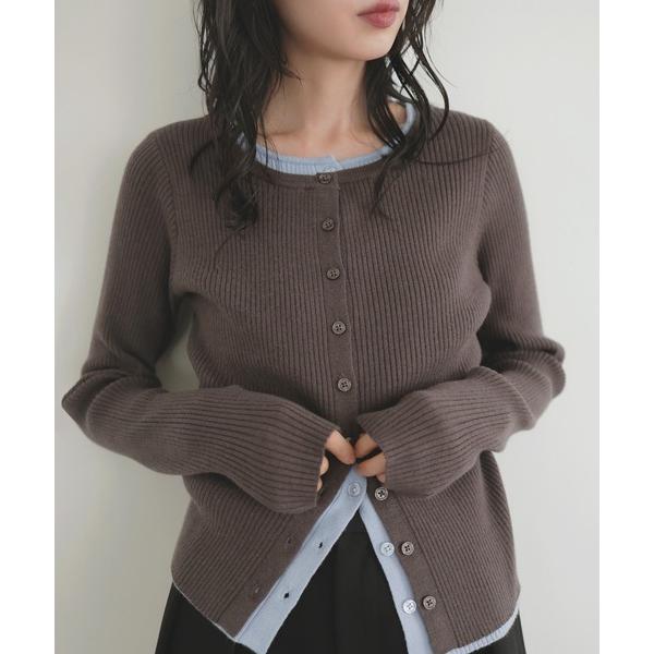 「LIAN」 ニットカーディガン FREE グレー レディース