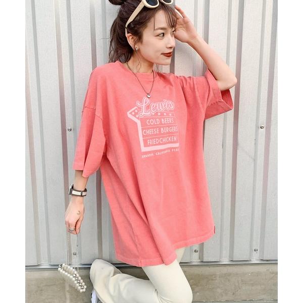 「Java」 Tシャツワンピース X-LARGE ピンク レディース