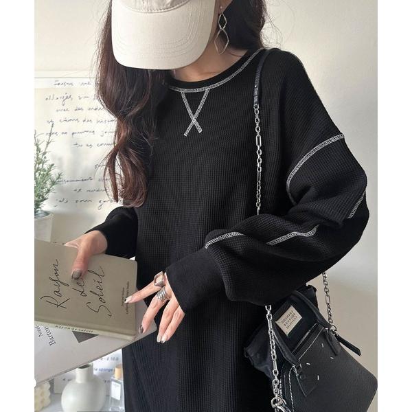 「Java」 長袖ワンピース X-LARGE ブラック レディース