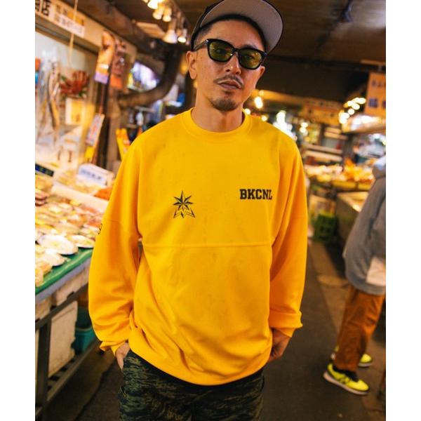 「Back Channel」 長袖Tシャツ SMALL イエロー メンズ