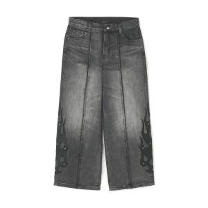 ジーンズ SUPPLIER / サプライヤー Fire Tribal Leather Patch Baggy メンズ