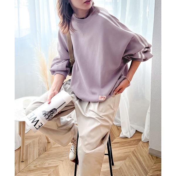 「Java」 スウェットカットソー LARGE パープル レディース