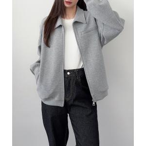 ブルゾン アウター DECADE CLASSIC オーバーサイズスウェットブルゾン レディース