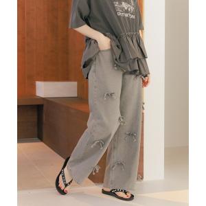 「niko and...」 デニムパンツ LARGE グレー レディース