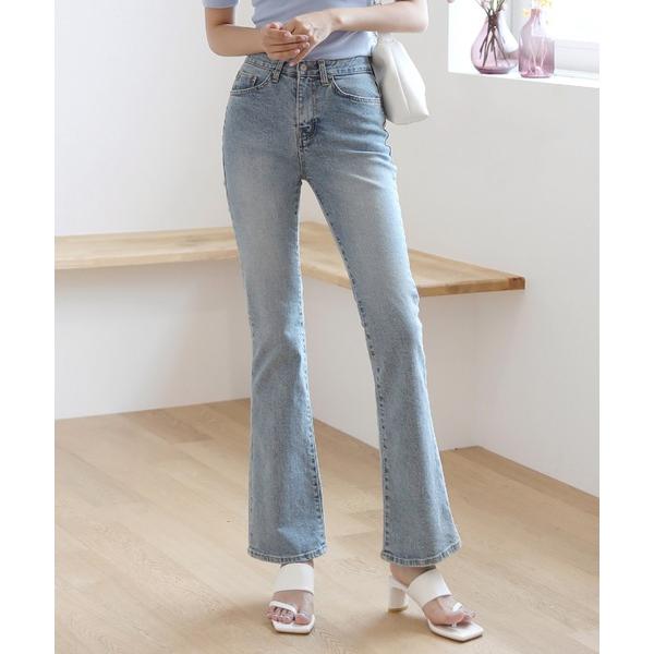 「by muni:r」 スキニーデニムパンツ SMALL ブルー レディース