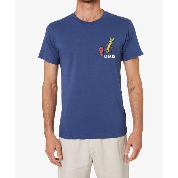 「DEUS EX MACHINA」 半袖Tシャツ X-SMALL ブルー メンズ