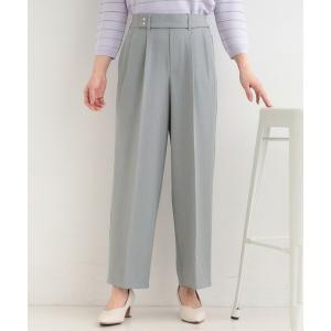 パンツ 「着丈選べる/S-LL/洗濯機可」楽ちん×きれいみえ　ストレッチワイドパンツ レディース