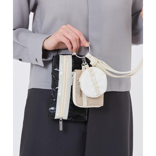 スマホショルダー ポーチ MULTI POUCH WRISTLET ベージュ/ブラックシャイン/メレ...