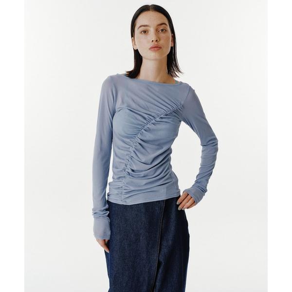 tシャツ UNUS / Sheer Gathered Top レディース