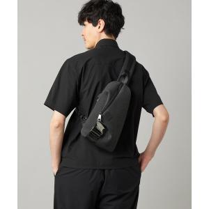 ウエストポーチ 「COMME CA MEN BLACK」ネオプレーントライアングルボディーバッグ メンズ