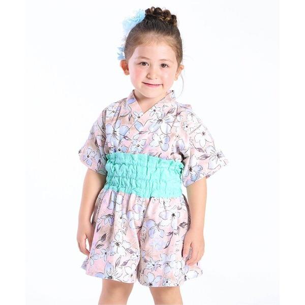 浴衣 浴衣風甚平 キッズ 子供 女の子