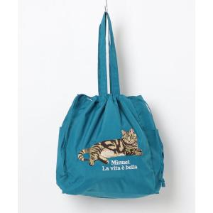 トートバッグ SOBIA / アニマル刺繍巾着トートバッグ レディース メンズ