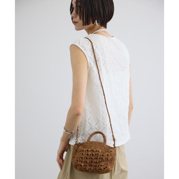 ショルダーバッグ バッグ 「African Square（アフリカンスクエアー）」2WAYラフィアポ...