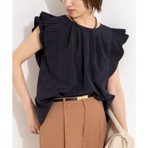 ブラウス シャツ ウォッシャブル高機能袖プリーツブラウス レディース