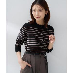 カーディガン 「9色展開/アンサンブル可」コットンクルーネックカーディガン レディース